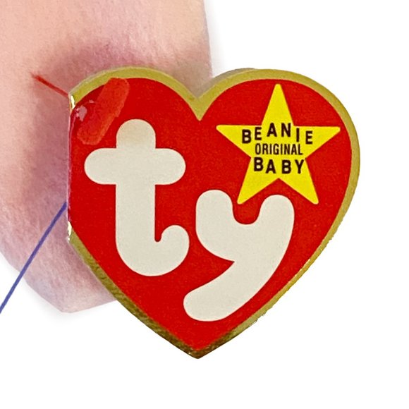 Vintage 1997 Ty Beanie Baby HOPPITY Pink Rabbit w/ Tag - Rare Plush Animal #4117 - Picture 3 of 6